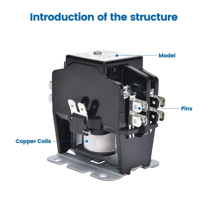CGele 2 Pole Air Conditioner Contactor 40 Amp 24V Coil,Heavy