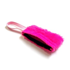Church Products UK Dog Training Treat Bag Obedience Retrieve Furry Long Prey Dummy With Sewn In Squeaker 7" x 4" In (Pink)