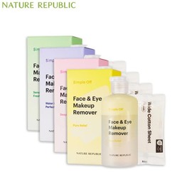 NATURE REPUBLIC Simple Off Face & Eye Makeup Remover Set 2items, Type:Water Proof Perfect