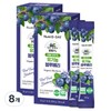 NutriDDay Real 100% NFC Cold-Pressed Organic Blueberry Sticks, 280g, 8 Packs / 뉴트리디데이 리얼 100% NFC 착즙 유기농 블루베리 스틱, 280g, 8개