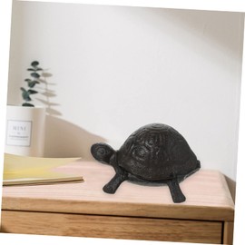 KONTONTY Cast Iron Turtle Ornament Sea Turtle Sculpture Sea Turtle Statue Turtle Key Hider Figurine Cast Iron Key Hider Stone Safe Key Hider Lawn Statues Outdoor Key Hider Metal Jewelry Box