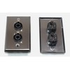 (2) Two Single Wall Plates w/Dual Genuine Neutrik NCJ6FI-S Combo