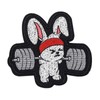 Funny Bunny Gym Patch, Hook&Loop 3" for Backpack,Vest,Gym Bag