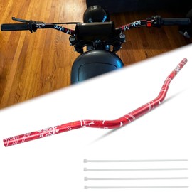 JXPANG Universal 28mm 1/1/8" Dirt Bike Handlebars, Upgraded Pit Bike Handlebar for Motocross CRF YZF KXF KLX RMZ DRZ Pit Dirt Bike ATV Quad (Red)