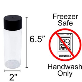 Upper Midland Products 10 oz Empty Plastic Sensory Bottles With Black Lids, 28 Pack Round Clear Plastic Water Bottles BPA Free Calming Bottles for Tea Juice Smoothie Water Milk