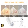 Motrackcao White 20W Track Lighting Heads,2700K-6500K Stepless Dimming H Type