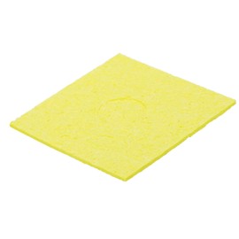 sourcing map 25PCS Soldering Sponge 60 x 60mm Square with Holes Yellow Cleaning Pad Iron Replacement for Cleaning Soldering Iron 2mm Natural Thickness 11mm Water Absorption Thickness