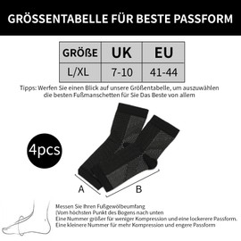 Wjelet 4 Pairs Ankle Brace and Neuropathy Socks Compression Socks Ankle Bandage for Men and Women Supports Plantar Fasciitis, Arthritis and Sprains (Black, L/XL)