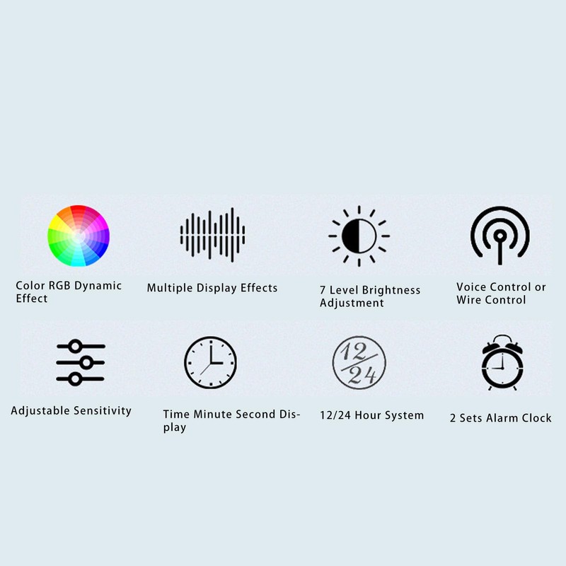 Audio Spectrum Analyzer Display, Music Voice Rhythm Spectrum Display, 384
