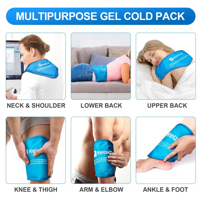 Relaxcoo Neck Ice Pack Wrap, Reusable Gel Ice Pack for