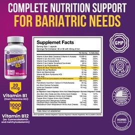 ProCare Health ProCare Health Bariatric Multivitamin with Iron 45mg (90 Easy to Swallow Capsules) - Post Op Bariatric Vitamins for Gastric Bypass Pills for Sleeve Patients, Sustain Recovery & Energy (3 Month Supply)
