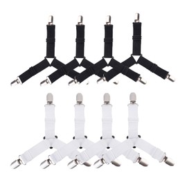 TVETE Bed Sheet Clips, Set of 2, Sheet Slip Resistant, Futon Fastener, Mattress Securing Clips, Sofa Mat Stoppers, Sheet Clamps, Anti-Slip Clips, Adjustable Clips, Elastic Clamps, Durable, Holds