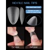Nail Tips, Ultra Thin Short Almond, Pre-Sanded Nail Tips, Set