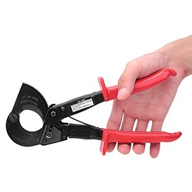 Cortador de cable, Tijeras para cables trinquete de superficie negra Cortador de cable para alambre sólido para alambre trenzado herramienta de mano d