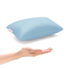 Pro Goleem Small Pillow 11"x7"x2.5" for Kids and Baby Sleeping with Name Tag Mini Tiny Pillow for Camping and Chair Car Air Nap Neck Lumbar Knee Rest Pillows, Blue