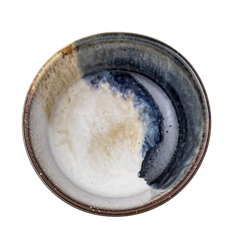 Bloomingville Jules Bowl Natural Grey Brown Blue Ceramic