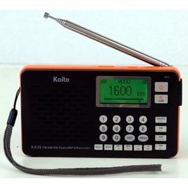 Kaito KA29 All in one World Receiver, with Recorder, AM FM SW Radio and MP3 Player(Black)