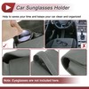 Motoforti Car Sunglasses Case with Magnetic Universal Sun Visor Sunglasses