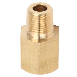 Oil Pressure Adapter, Car 1/8 Npt to 1/8 Bspt Oil Pressure Connection Transmitter Brass Oil Pressure Sensor Adapter Universal Automotive Motor Kit Full Length Approx. 25 mm Suitable for Engines with