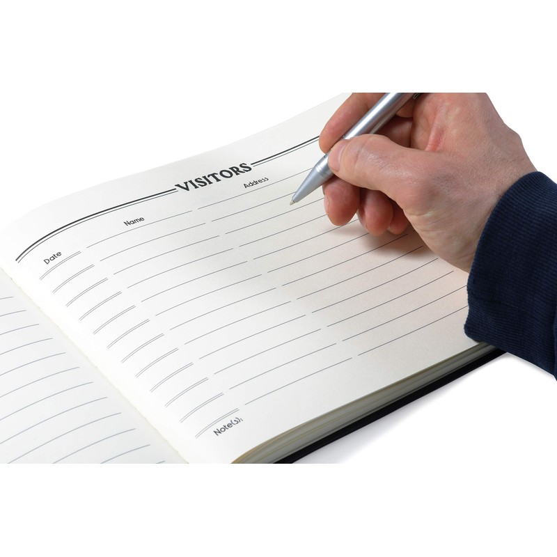 Arpan Deluxe Visitor Book Black for Business/Hotels/Guest Houses/Reception