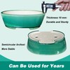 MUZHI 9” Glazed Oval Green Bonsai Planter Pot with Humidity