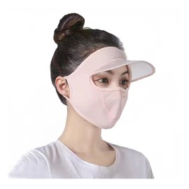 SATPULOT Face Cover, UV Protection, Sun Protection, Face Mask, Sports, Easy to Breathe, light red