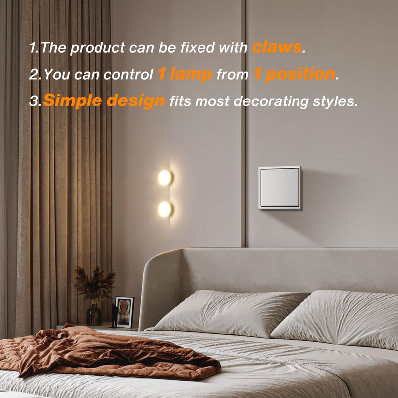 MVAVA Flush-Mounted Single 1-Way Toggle Switch 80 mm x 80