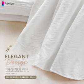 RIMELA College Dorm Bed Skirt Twin XL 36 Inch Drop, White Elastic Bedskirt