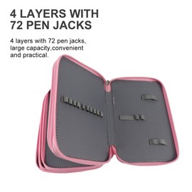 Estuche Lápices 72 Ranuras Organizador Multicapa Oxford Transporte Lápices Colores Gran Capacidad