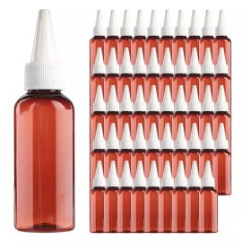 Brown 화이트 뾰족캡 브라운 50 ml 개 플라스틱 화장품용기 White Pointed Cap Brown 50 ml Plastic Cosmetic Container