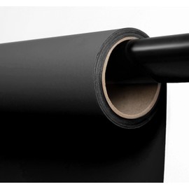 Kate Seamless Paper Backdrop Black Seamless Backdrop Paper Rolls Paper Backdrop (53''x16.4' Jet)