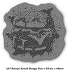 'Grunge Burger' Rubber Stamp - Unmounted Design for Crafting &
