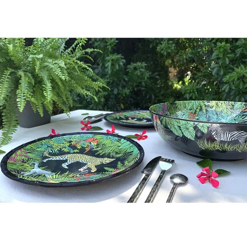 Les Jardins de la Comtesse Large Melamine Plate Jungle Diameter