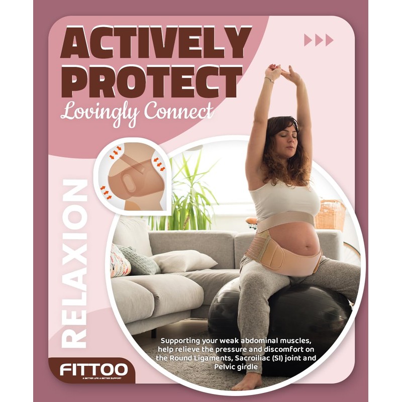 FITTOO Maternity Support Belt Pregnancy Abdomen Belly Back Bump Brace