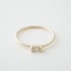Honeycat Tiny Baguette Crystal Ring in 18k Gold Plate |