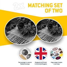 2 x 30cm Vinyl Stickers - Anise Stars Rustic Christmas Chef Decals 42482