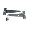 2PK 150mm Black Tee Hinges with Fixings. 6" T-Hinges for