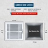 Fits 12x12 Duct Opening 4 Way Steel Air Supply Diffuser