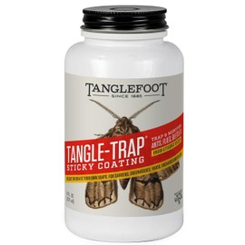 Tangle-Trap Sticky Coating, 8oz Brush-On Adhesive with Built-in Applicator for Creating Tacky Surfaces on Boards, Stakes, and Non-Porous Materials for Garden and Greenhouse Use