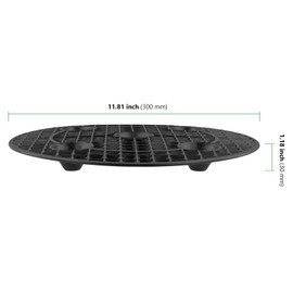 HAKZEON 20 PCS 12 Inch Plant Level Pot Elevator, Black Plastic Plant Saucer Riser, Round Plant Stand for Indoor Outdoor Garden Flower