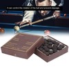 50pcs/box 12mm Cue Tips Kit Snooker Red Leather Cue Stick