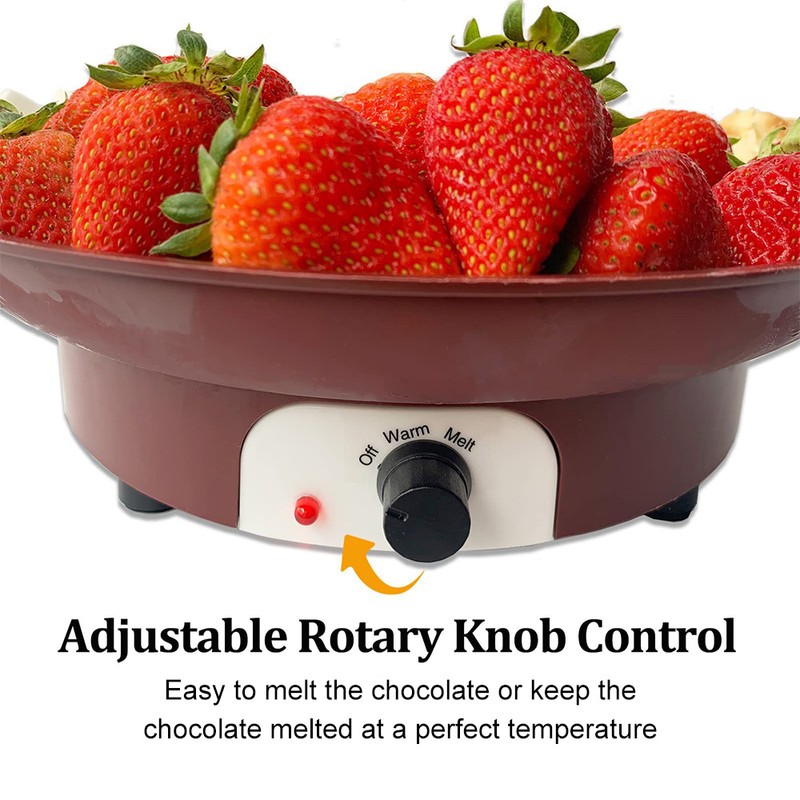 Aoresac Electric Fondue Maker Set With 2 Forks/Removable Serving Tray