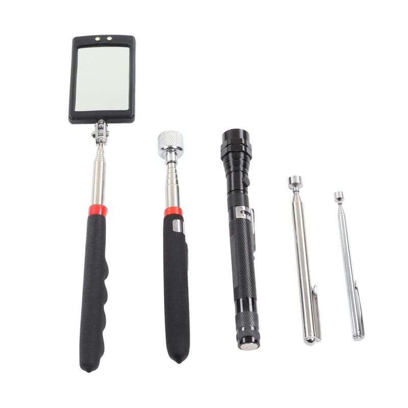 5PCS Telescoping Magnetic Pickup Tool Rubber Steel 1.5 3 15lb