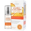 Skin 2.0 Vitamin C and Collagen Face Serum - Helps with Dark Spots & Acne, Fights Signs of Aging, Skin Brightening Facial Serum - Cruelty Free Korean Skincare For All Skin Types - 1.69 Fl. oz