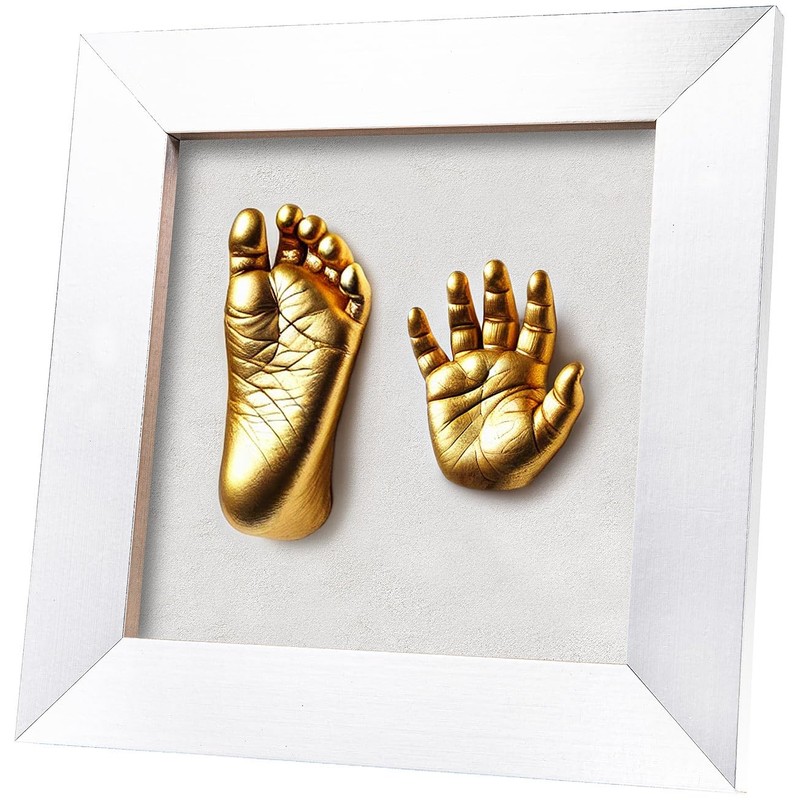 Your Design 3D Photo Frame:3D Baby Handprint Footprint Kit with