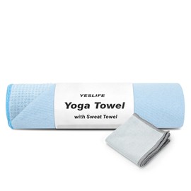 YESLIFE - Toalla de yoga antideslizante con una toalla de sudor, toalla de microfibra absorbente del sudor con punto de agarre, tapete de pilates, 72 