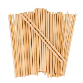 Ideen mit Herz Wooden Sticks, Pack of 50, Round, 13.8 cm Long, Diameter 4 mm, Smooth Polished, Bamboo, Rod Can Be Shortened, for Decoration, Model Making, Crafts, DIY