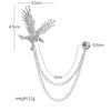 Eagle Hanging Chain Brooch for Men - Elegant Lapel Pin
