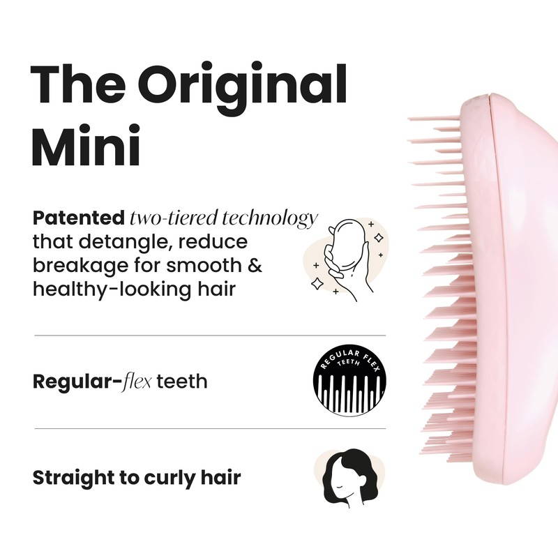 Tangle Teezer Original Hair Brush Anti Pull Pink Fine Hair