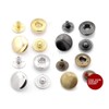 CRAFTMEMORE 50 Sets Gun Metal Black Snap Buttons S-Spring Socket